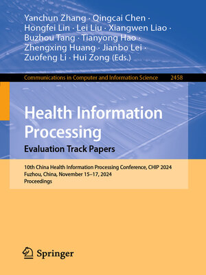 cover image of Health Information Processing. Evaluation Track Papers